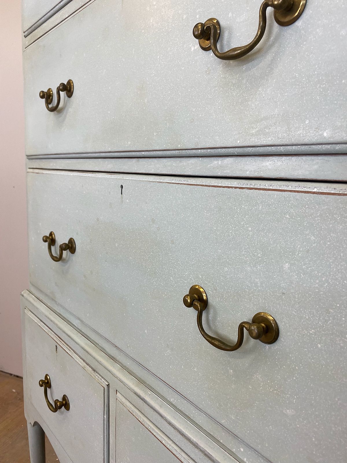 photo furniture Gustavian Style Duck Egg Blue Chest On Stand