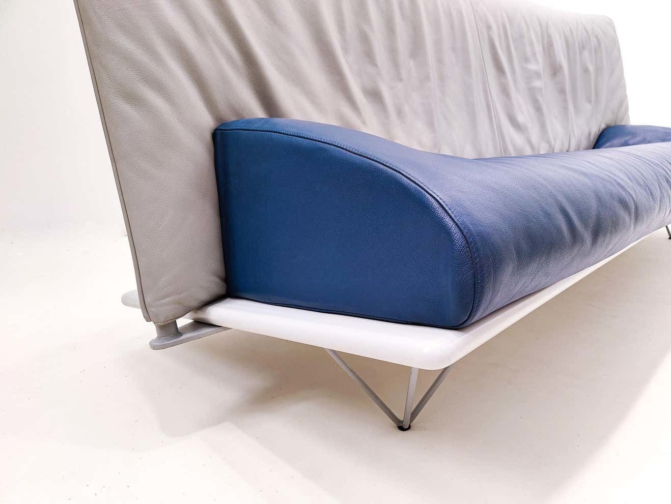 Rare Leather “Squash” Sofa By Paolo Deganello For Driade, Italy, 1980s photo Furniture