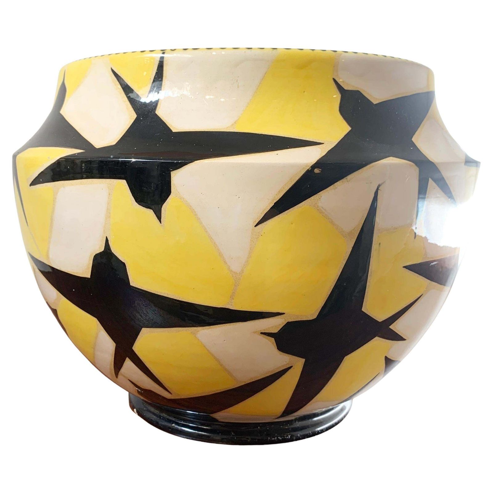 Ceramic Vase Signed By Fenice Albisola For Manlio Trucco   Italy 1930