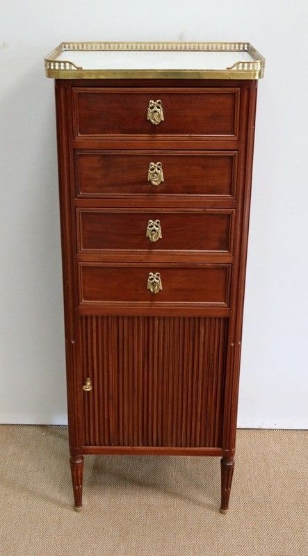 Small Mahogany Chest Of Drawers, Louis XVI Style   Late 19th Century