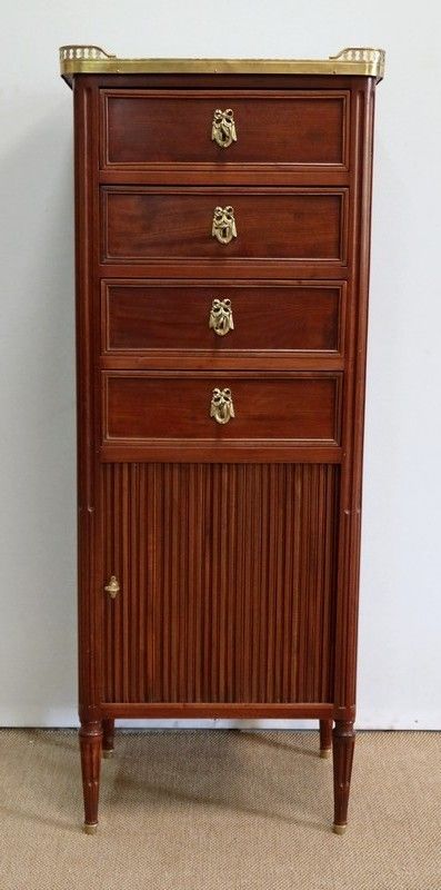 Small Mahogany Chest Of Drawers, Louis XVI Style   Late 19th Century photo vintage