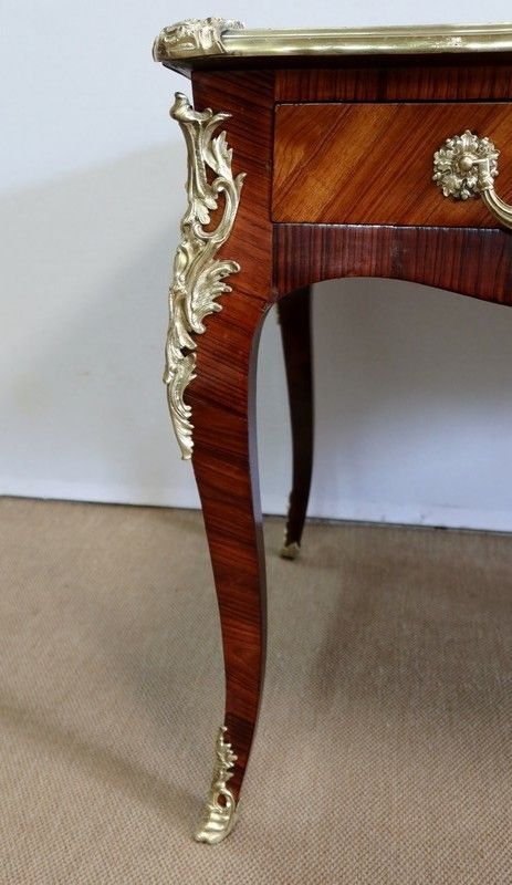 photo vinterior Ceremonial Desk In Rosewood And Violette Wood, Louis XV Style   2nd Half Of The 19th Century