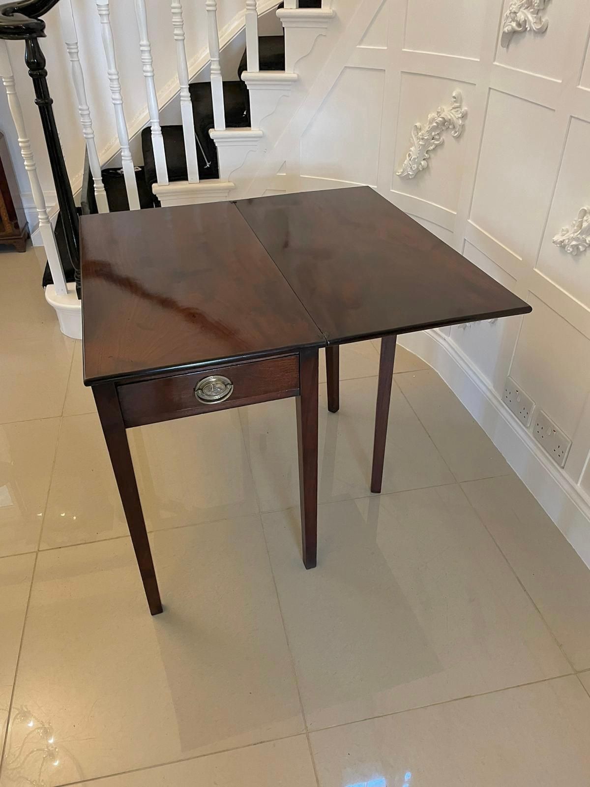 Antique George III Quality Mahogany Inlaid Tea Table photo 1975.0