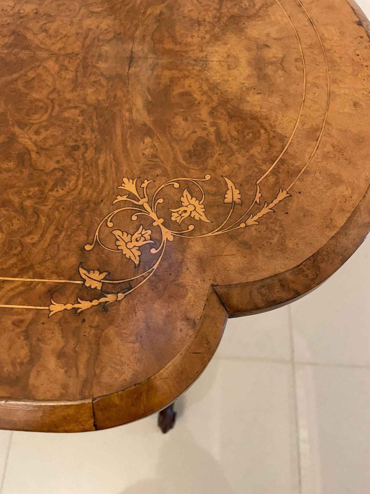 Antique Victorian Quality Burr Walnut Inlaid Freestanding Centre Table photo 1795.0