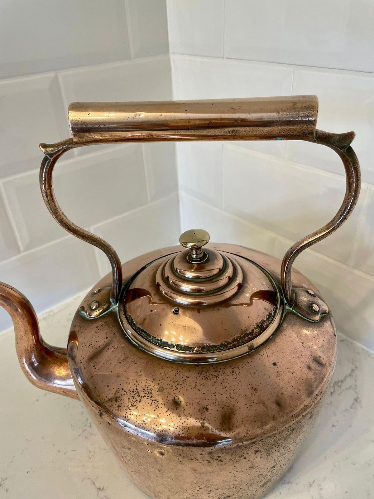 Large Antique George III Quality Copper Kettle photo 345.0