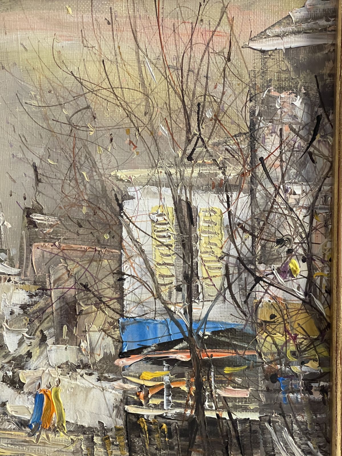 Oil Painting On Canvas, Paris, Place Du Tertre, Juinji Yamashita, 1973 photo 499.2