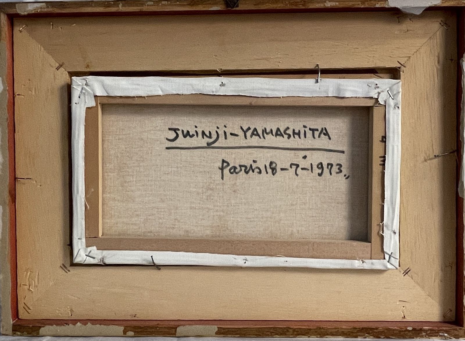 Oil Painting On Canvas, Paris, Place Du Tertre, Juinji Yamashita, 1973 photo vinterior