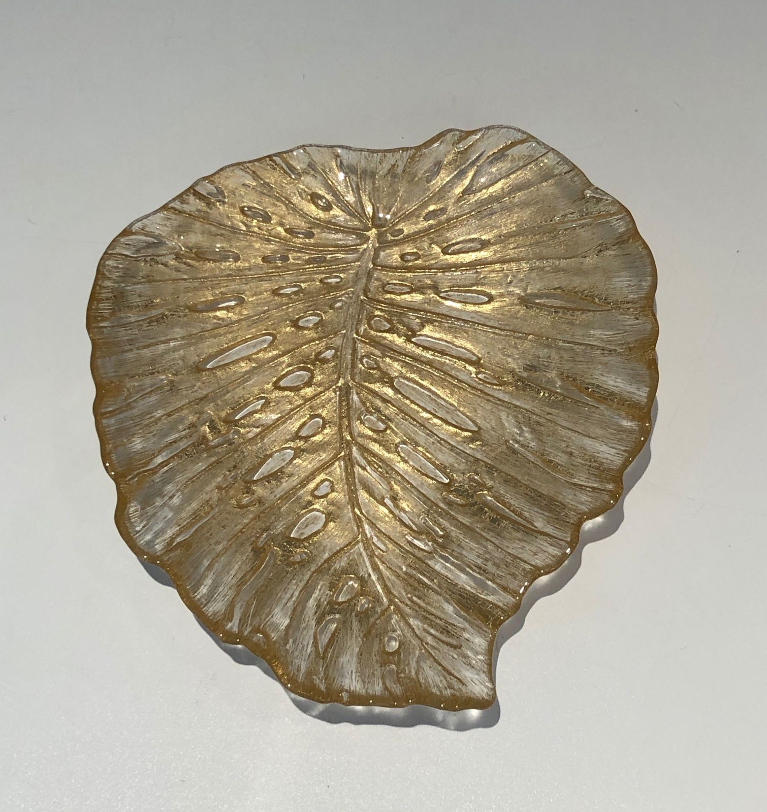 Home Decor Murano Crystal Leaf Shaped Vide Pocket photo