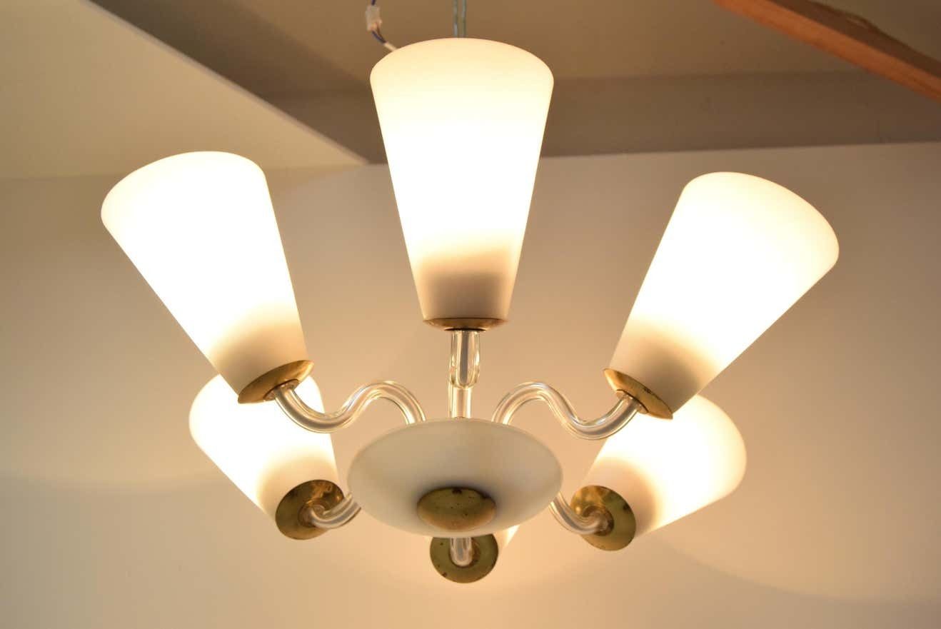 Lighting Mid Century Chandelier/Kamenicky Senov,1960's. photo