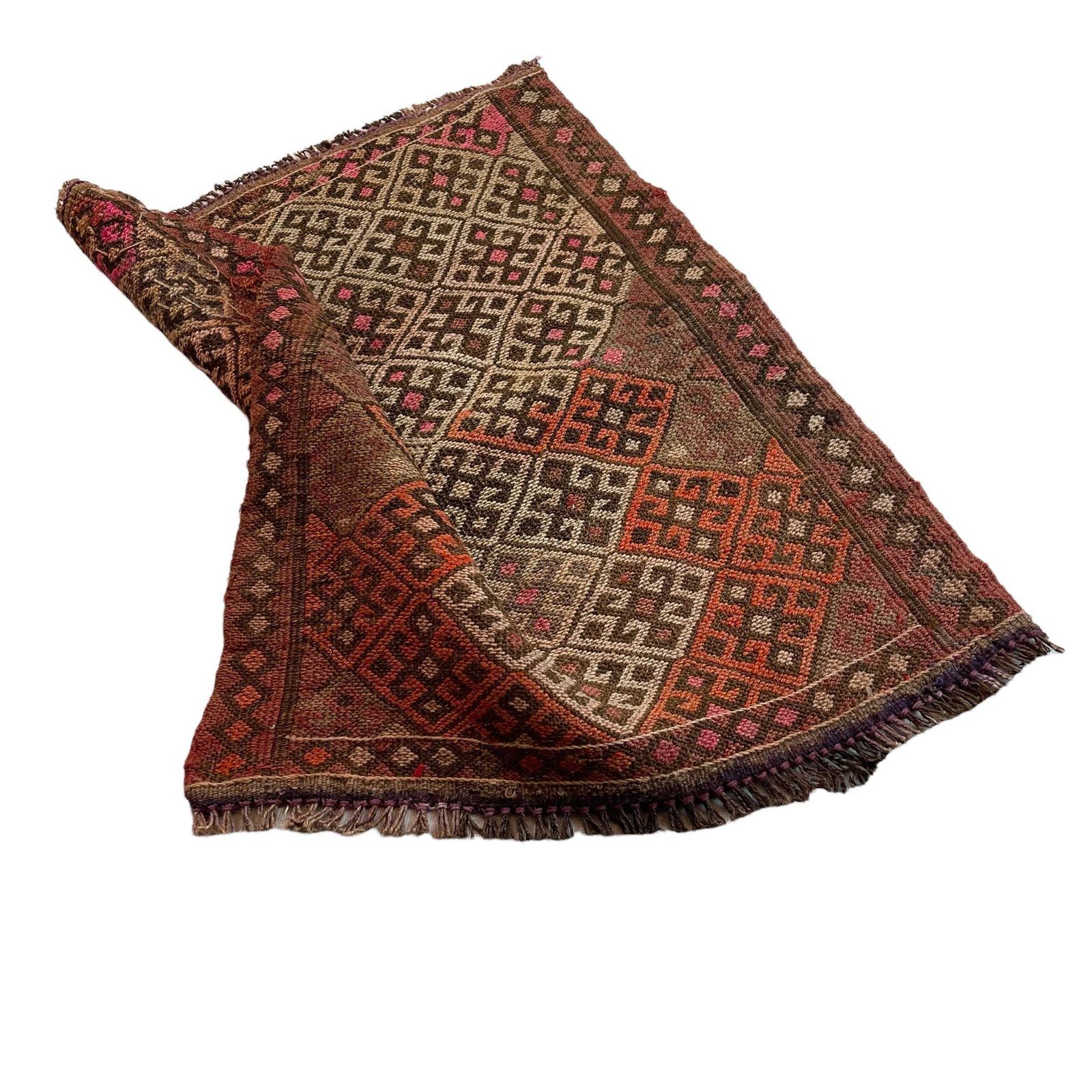 Traditional Turkish Mini Kilim Rug ,Vintage Anatolian Turkish Kelim 63x54 Cm photo for sale
