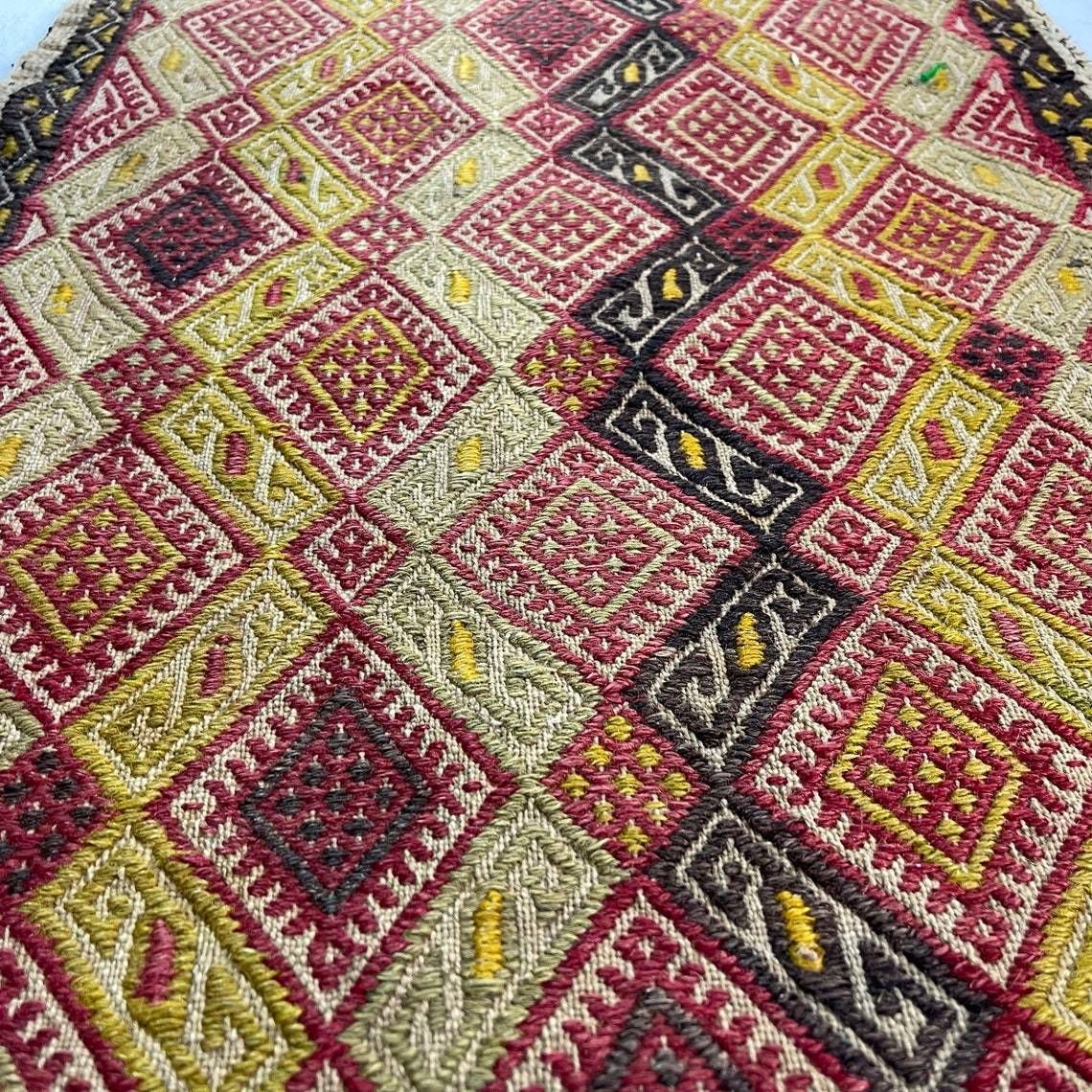 Traditional Turkish Mini Kilim Rug ,Vintage Anatolian Turkish Kelim 91 X 48 Cm photo for sale