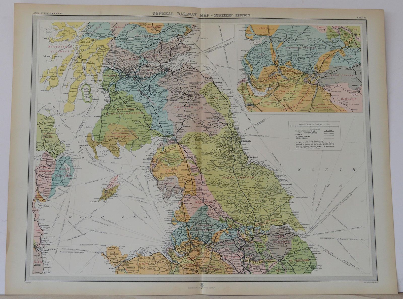 Set Of 10 Large Scale Vintage Maps Of The United Kingdom, Circa 1900 photo furniture