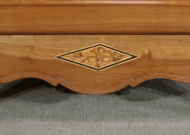 Furniture Rare Regional Bonnetière In Blond Cherry, Louis XV   Early 19th Century photo