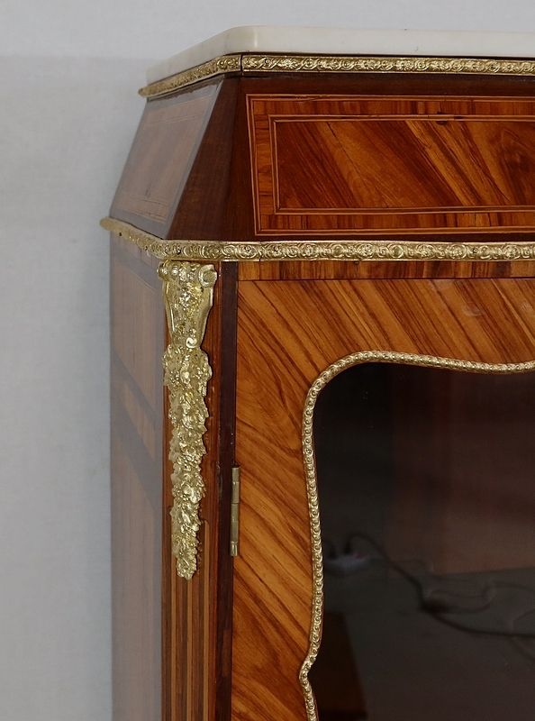 Small Showcase In Precious Wood In The Style Of Louis XIV, Napoleon III Period, 1850 photo vintage