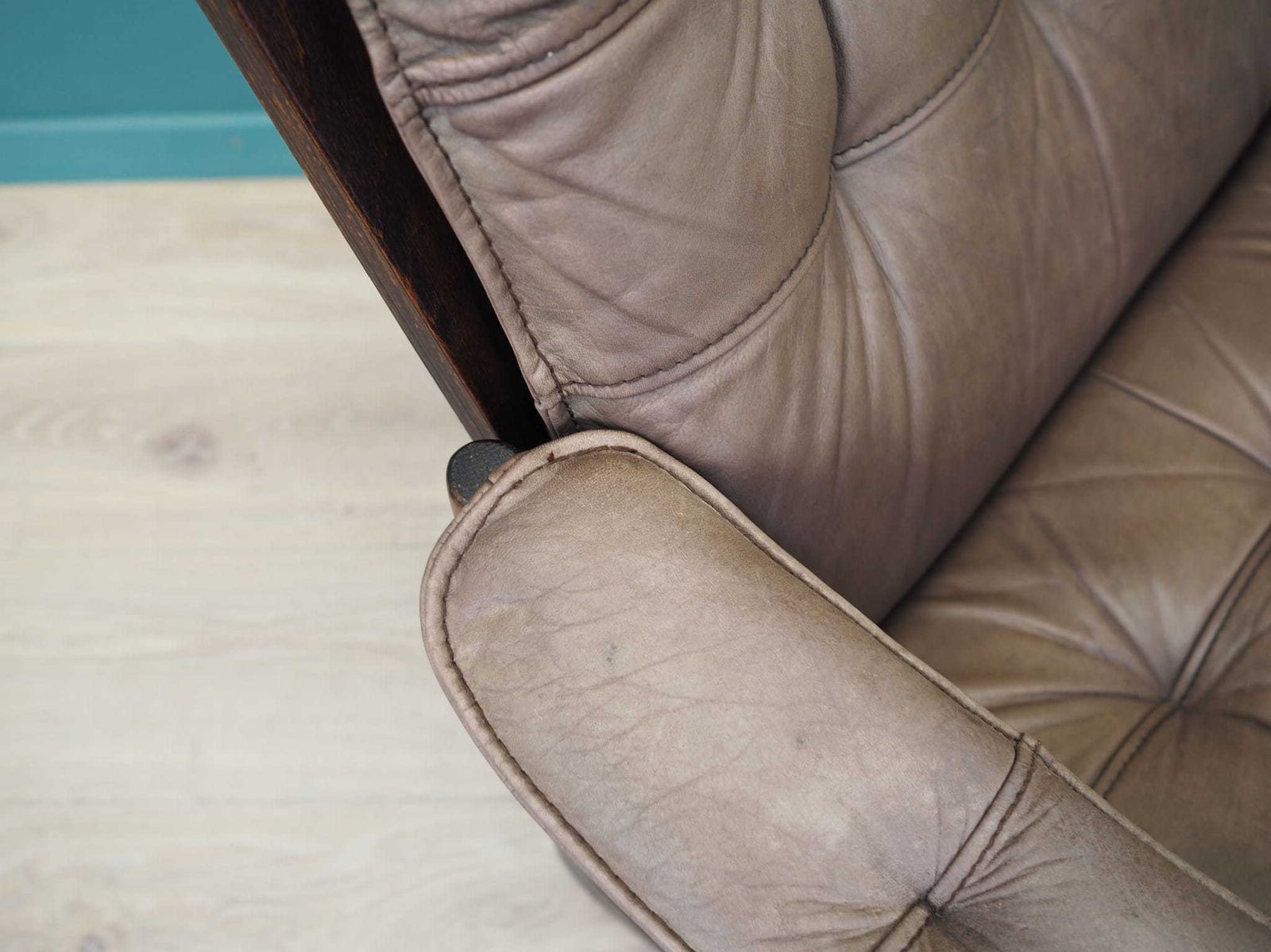 Leren Fauteuil, Deens Design, Jaren 1960, Geproduceerd Door Genega Møbler photo vintage