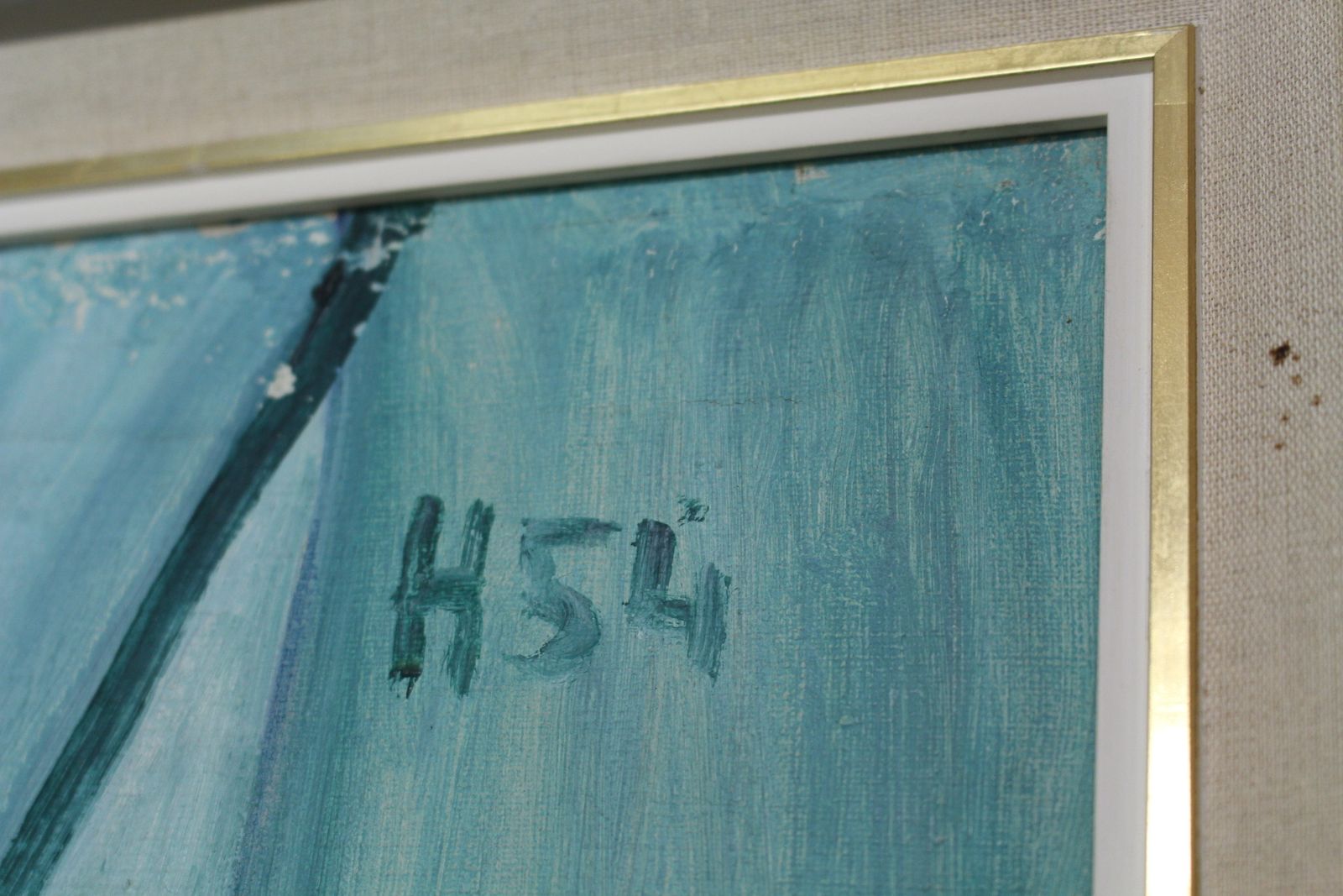 Mid Century Danish Oil Painting Ballet Dancers 1954 Hildegard Eisenstin photo 275.0