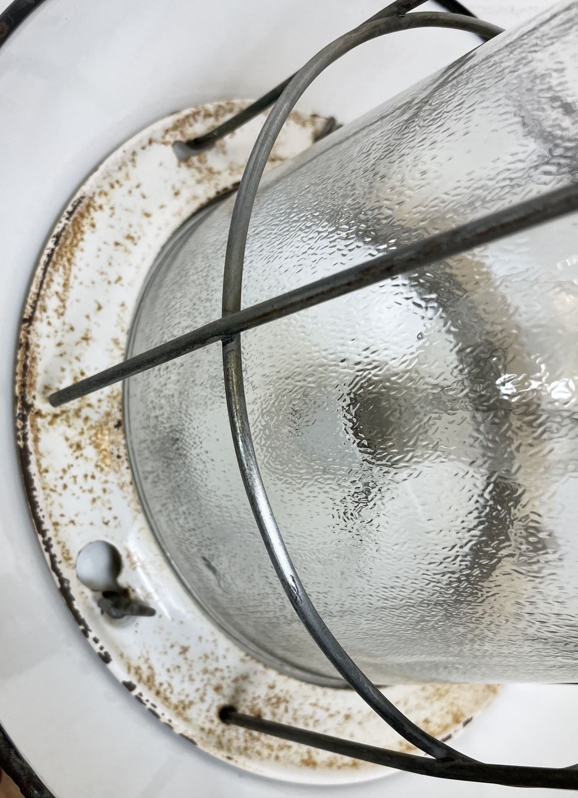 Industrial Black Enamel Factory Hanging Lamp, 1960s photo vinterior