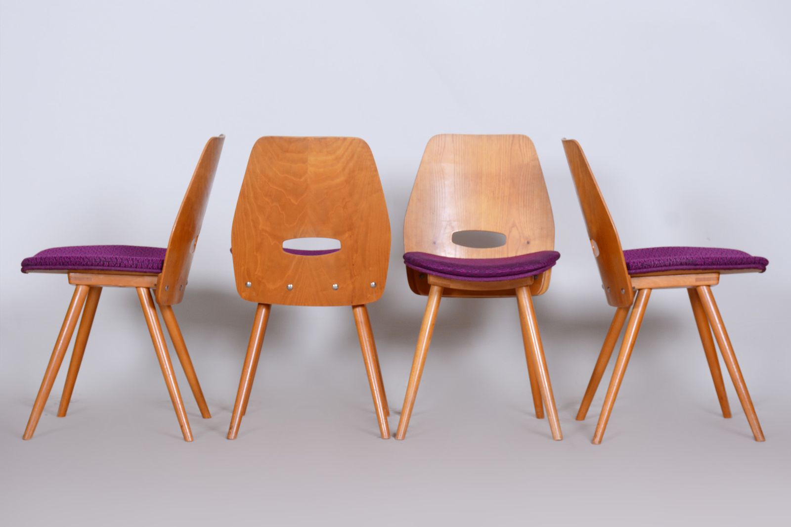 Mid Century Modern Dining Chairs, Designed By František Jirák For Tatra Nábytok photo for sale