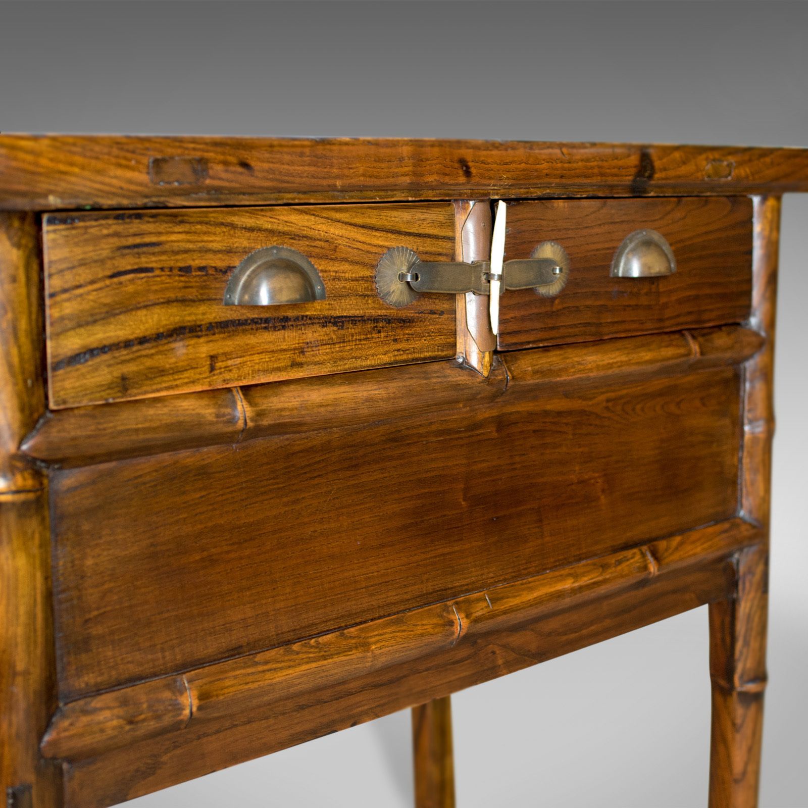 Oriental Side Table, Chinese Elm Cabinet, Late 20th Century photo buy
