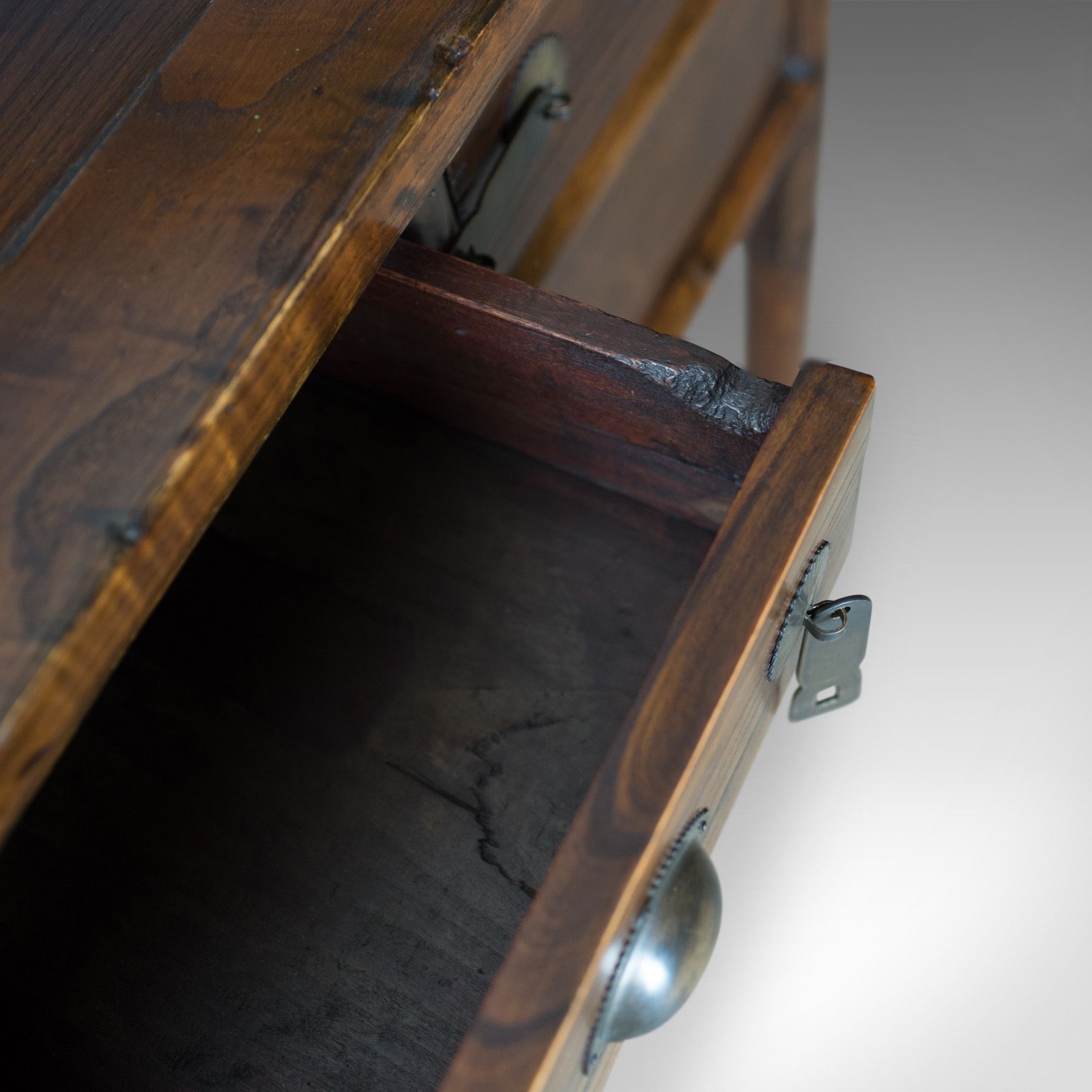 photo furniture Oriental Side Table, Chinese Elm Cabinet, Late 20th Century
