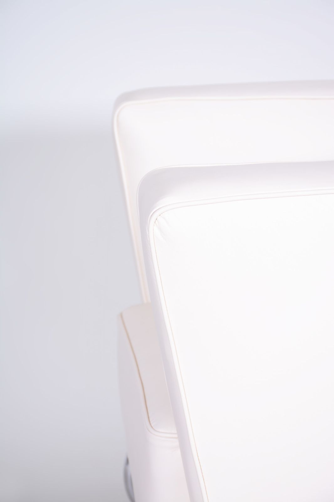 photo buy White Leather Halabala Armchairs Made In 1930s Czechia   Fully Restored