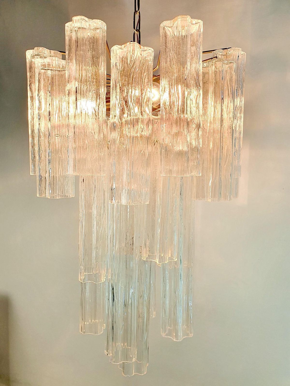 photo furniture Chandelier "Tronchi" By Toni Zuccheri For Venini, 1960s