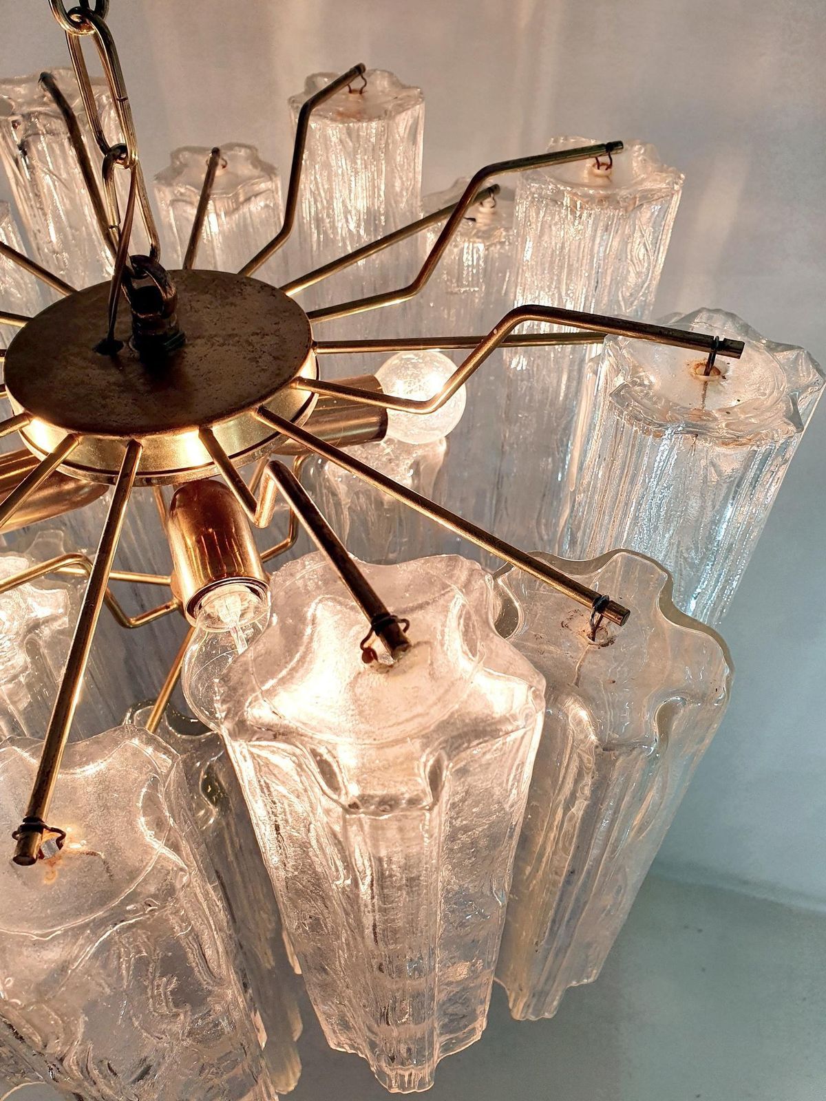 photo for sale Chandelier "Tronchi" By Toni Zuccheri For Venini, 1960s