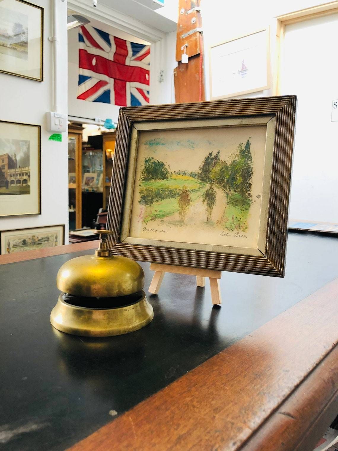 Burr Victor 1908 1993 Original Pastel Sketch Of Balcombe Sussex 1973 In Quality Frame Vibrant Colourful