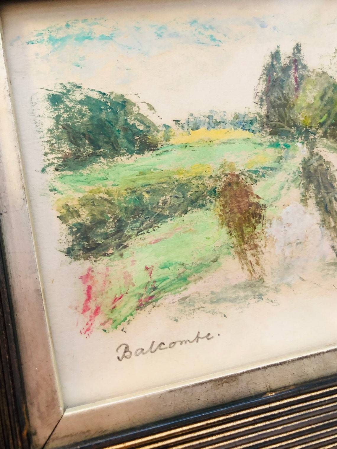 Burr Victor 1908 1993 Original Pastel Sketch Of Balcombe Sussex 1973 In Quality Frame Vibrant Colourful photo Art