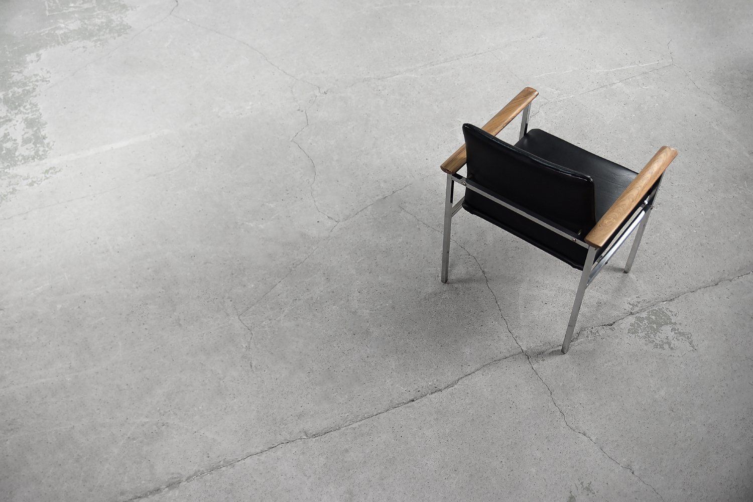 photo vinterior Mid Century Scandinavian Black Leather Armchair By Sigvard Bernadotte For France & Søn, 1960s, Set Of 2