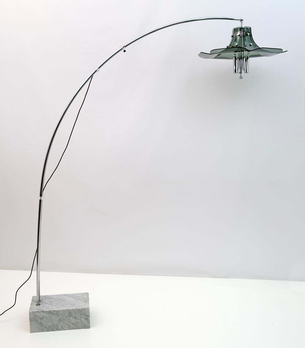 Fontana Arte Vintage Italian Arc Floor Lamp By Max Ingrand, 1970s photo furniture