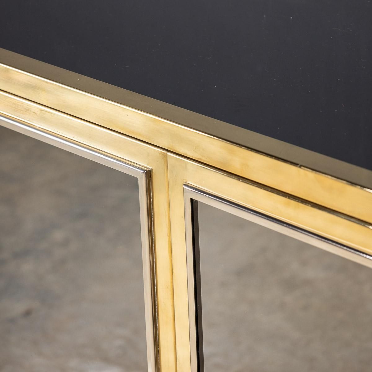 7736.0 20th Century Brass & Mirrored Sideboard By Michel Pigneres, C.1970 photo