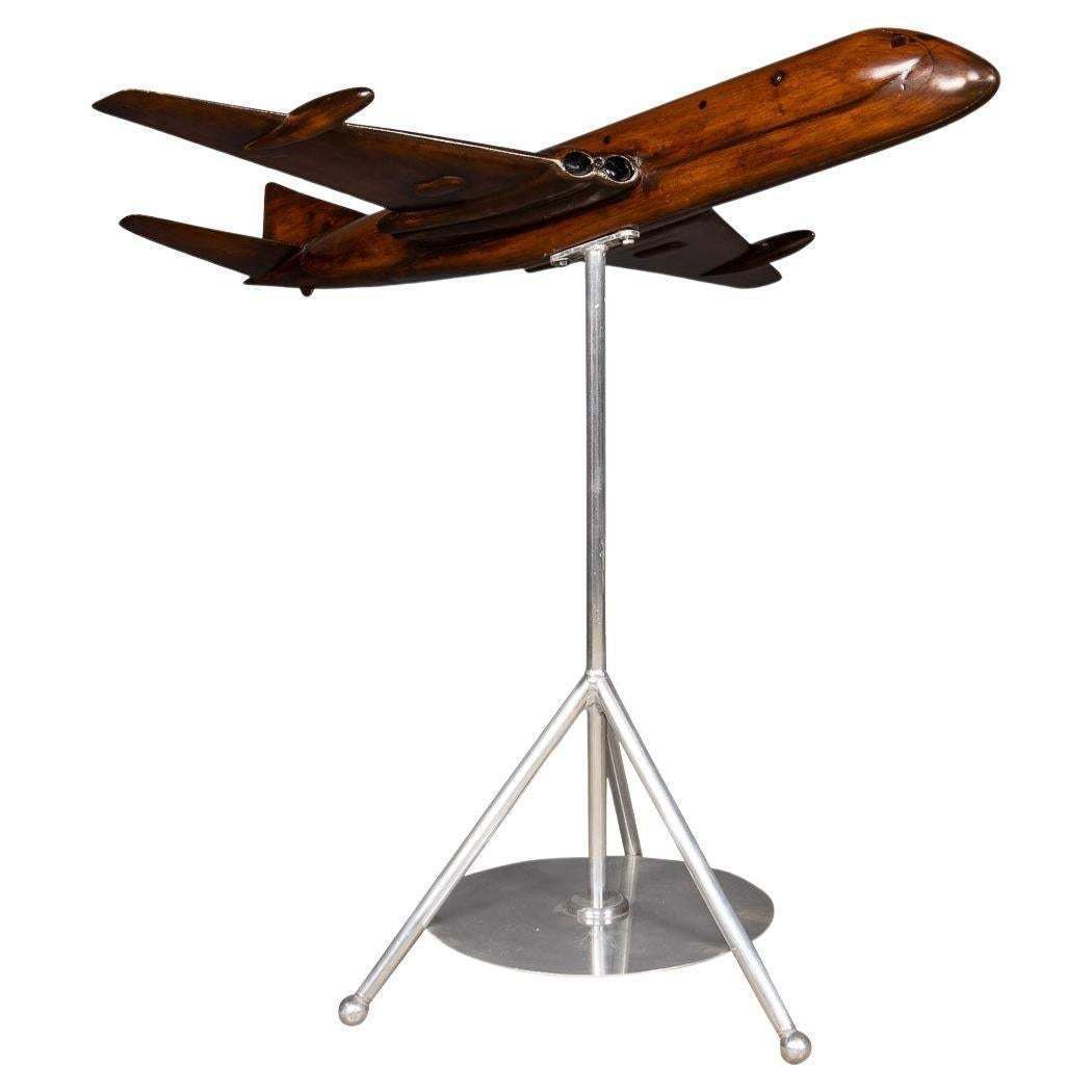 20thc Mahogany Model Of A Hawker Siddeley Nimrod Airplane C.1960