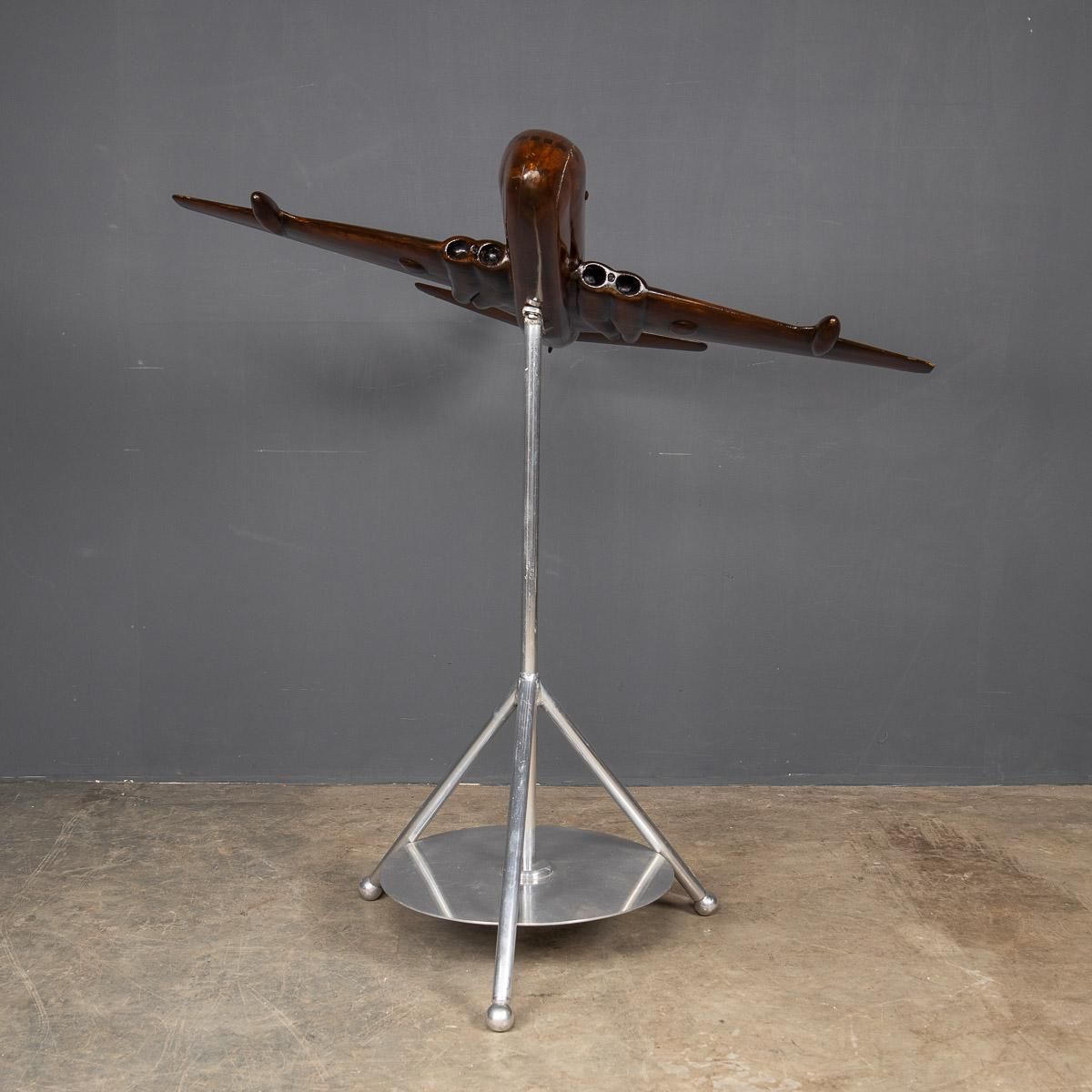 20thc Mahogany Model Of A Hawker Siddeley Nimrod Airplane C.1960 photo for sale