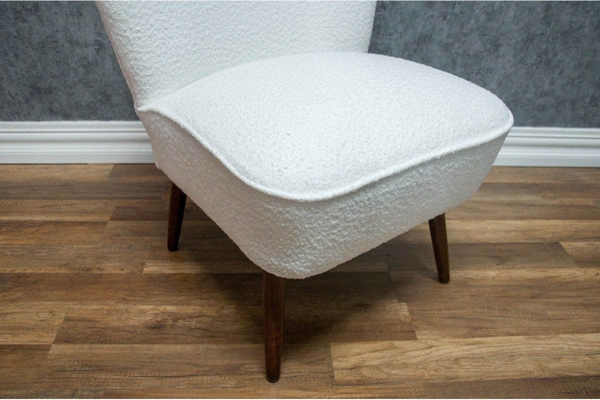 Bouclé Cocktail Chair, 1950s, Vintage photo 399.0