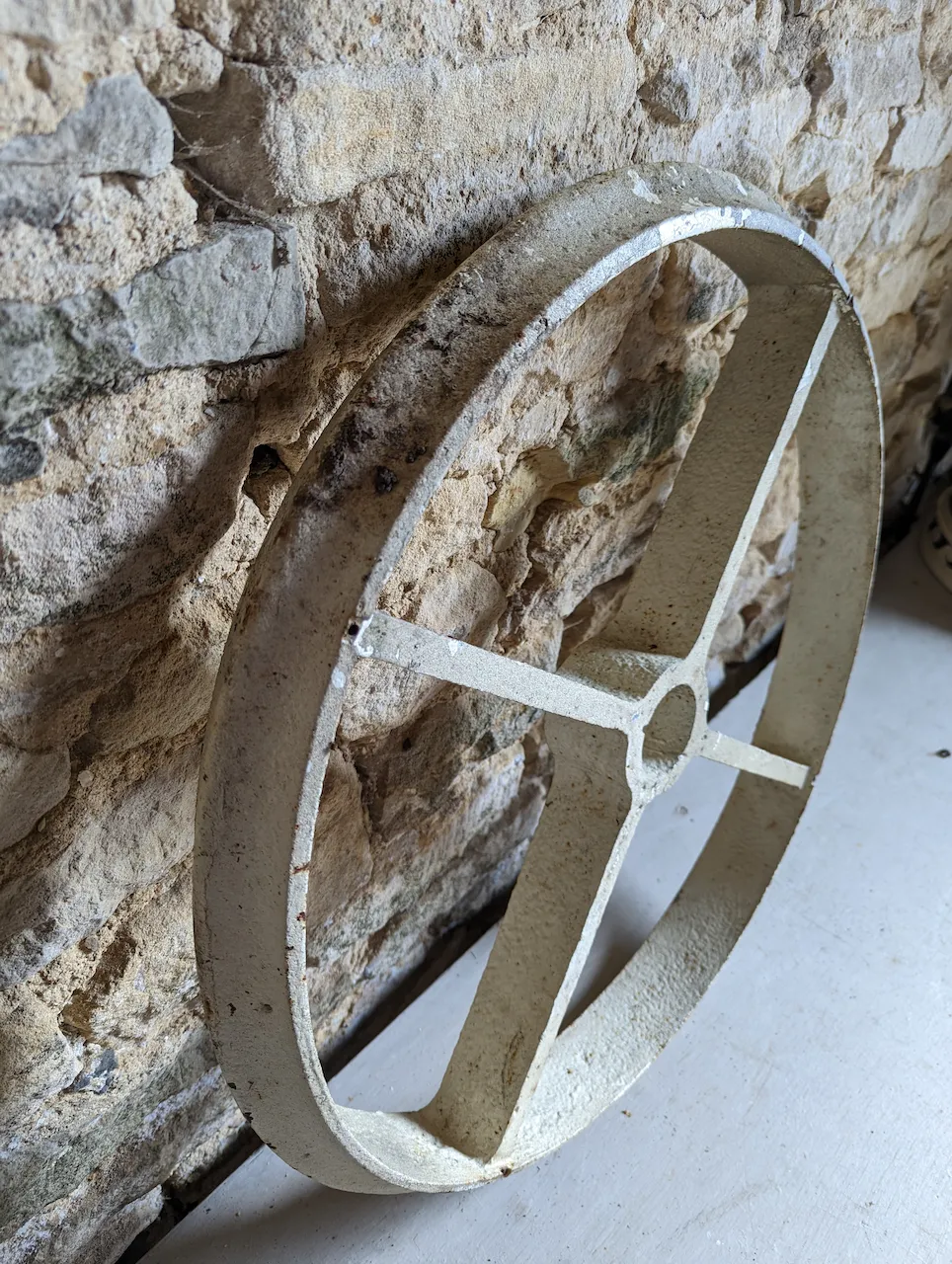 Early 20th Century Metal Truck Wheel photo Garden Decor