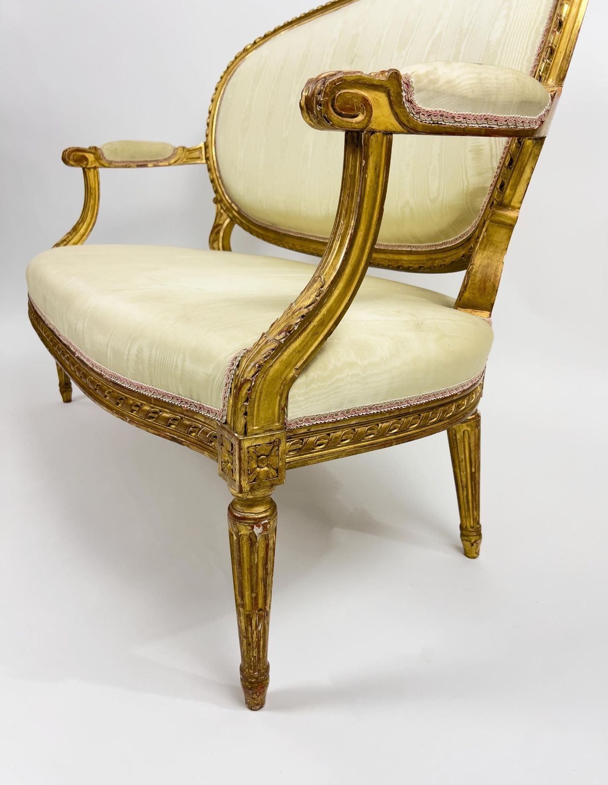 A 19th Century French Louis XVI Style Gilt Wood Five Piece Salon Suite photo 8500.0