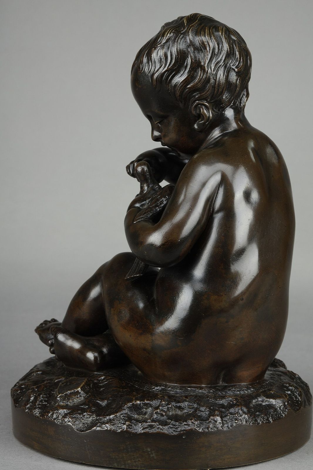 Bronze "The Girl With The Bird And The Shell" After Pigalle photo for sale
