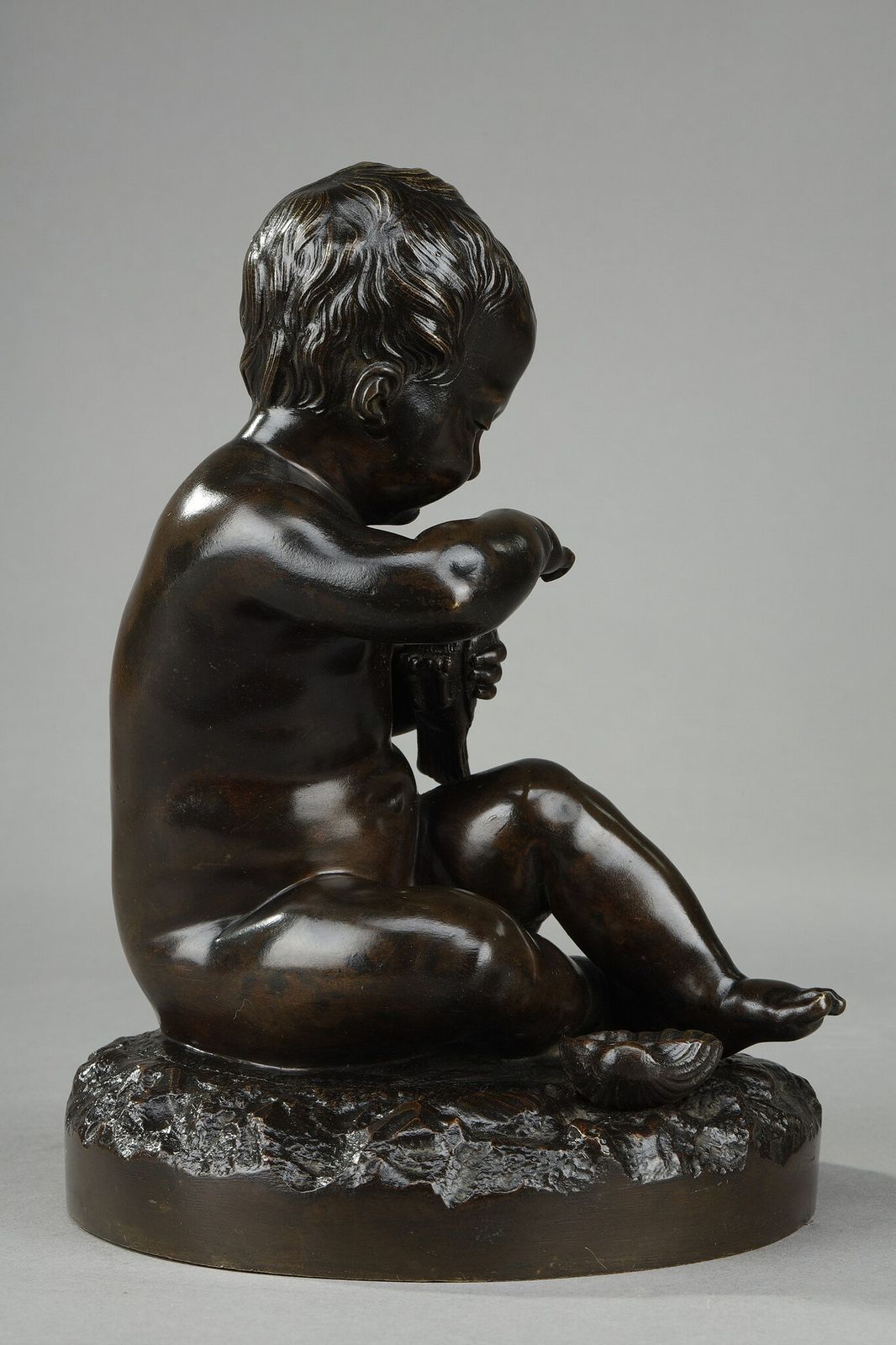 Bronze "The Girl With The Bird And The Shell" After Pigalle photo vinterior