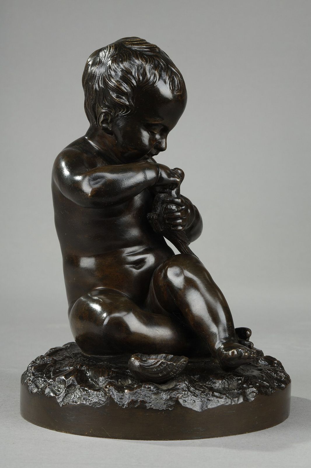 Bronze "The Girl With The Bird And The Shell" After Pigalle photo buy
