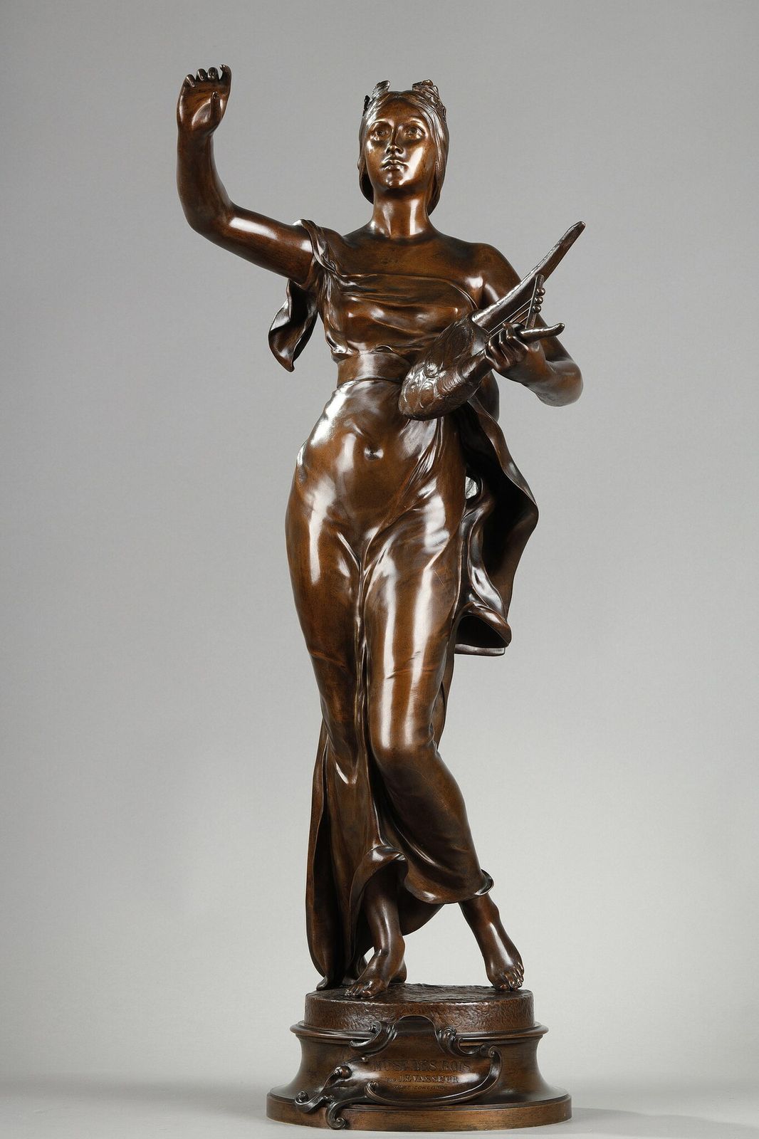 Bronze Sculpture, "Muse Des Bois", After Henri Louis Levasseur