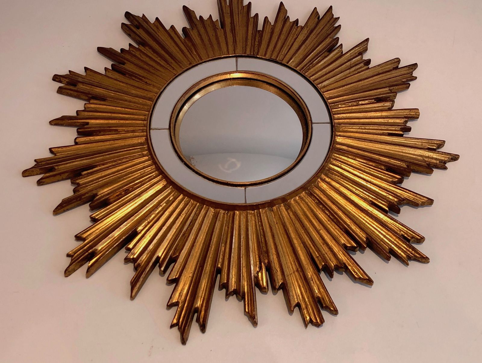 Golden Resin Sun Mirror, 1970s photo buy