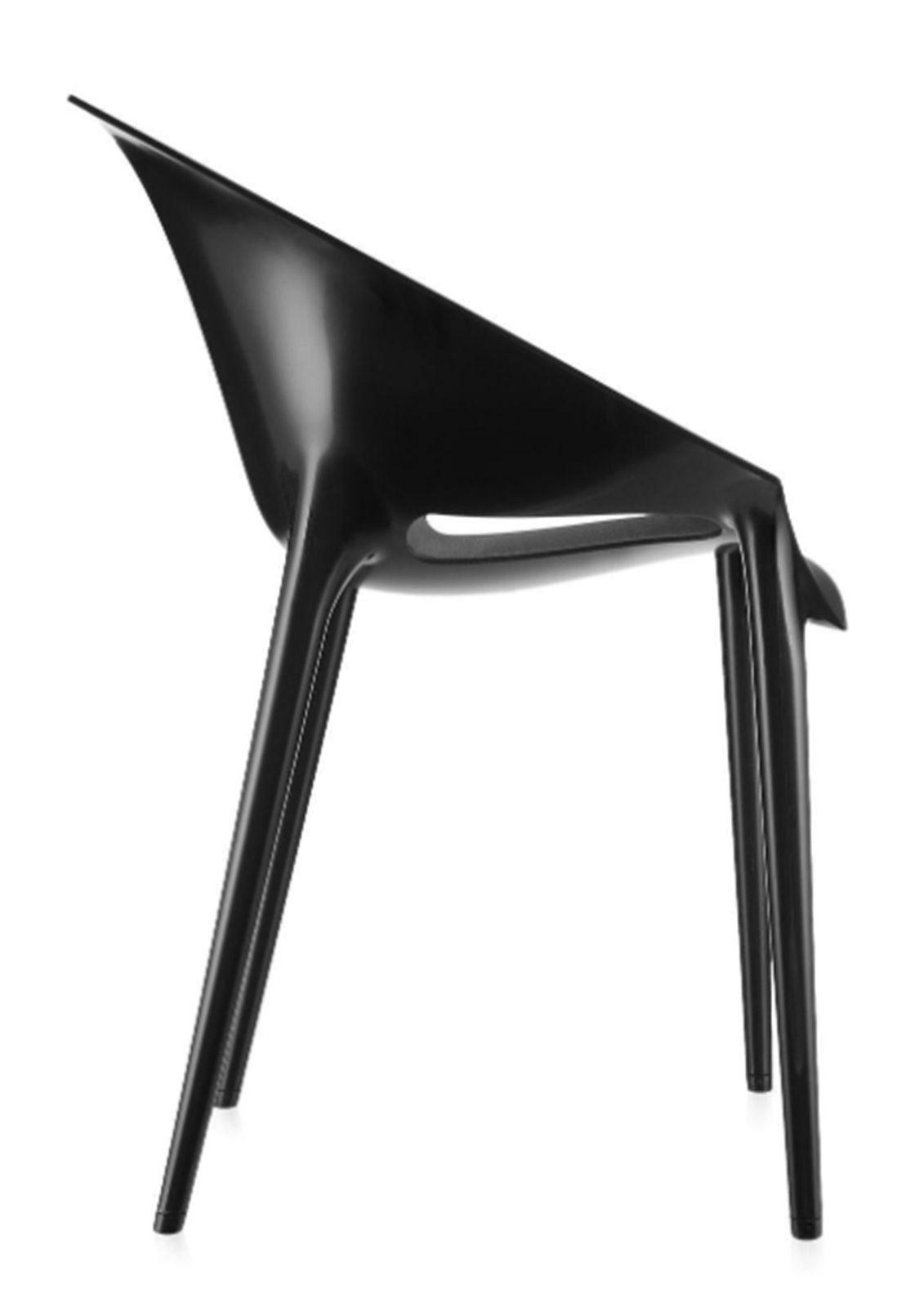 Philippe Starck & Eugeni Quitllet Designed For Kartell Black Polypropylene Stackable DR. Yes Chair Three Chairs In Stock Price Per Chair Ol photo buy