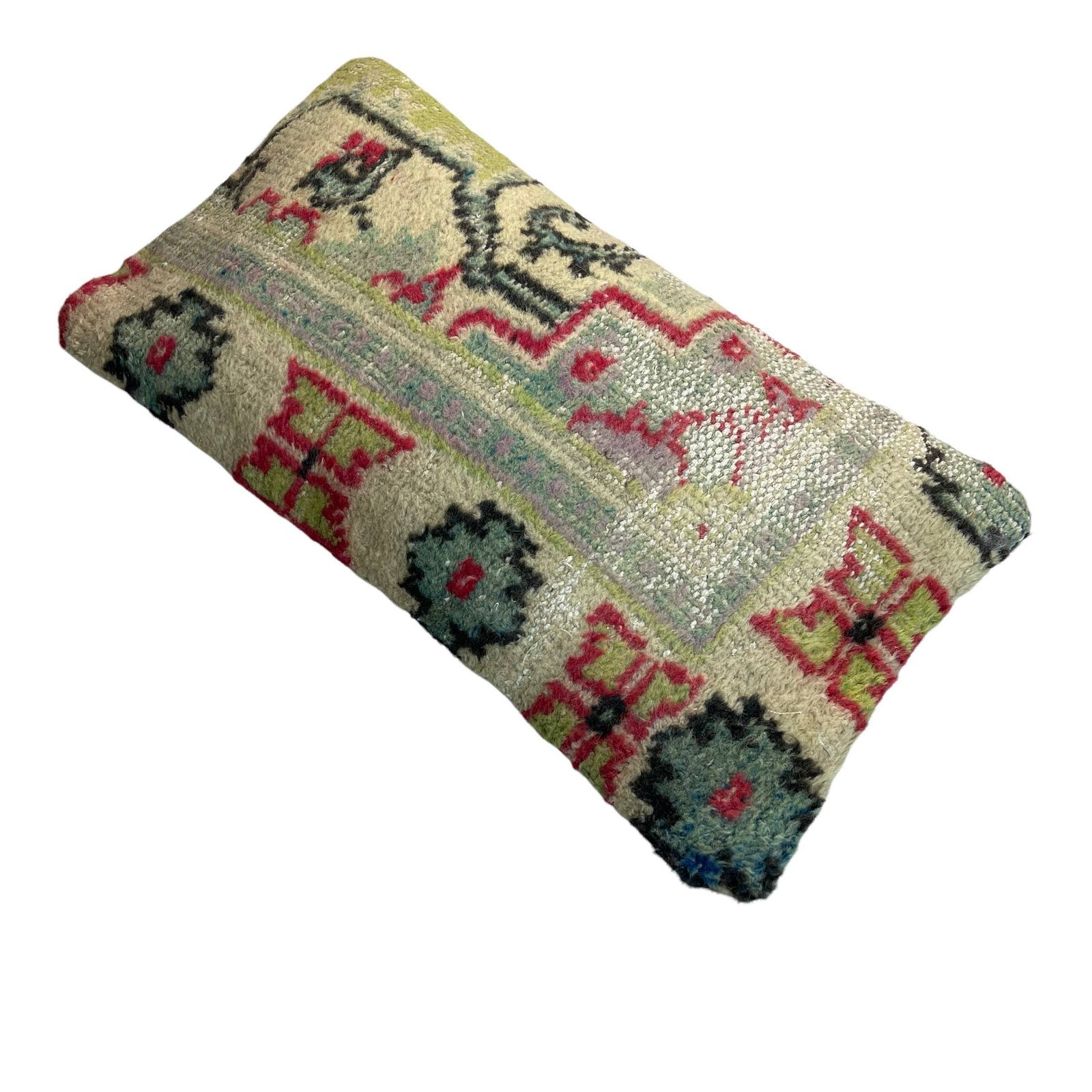 Vintage Hand Made Rug Cushion Cover,  Decorative Rug Pillow Cover, Large Vintage Turkish Rug Cushion Cover photo Textiles