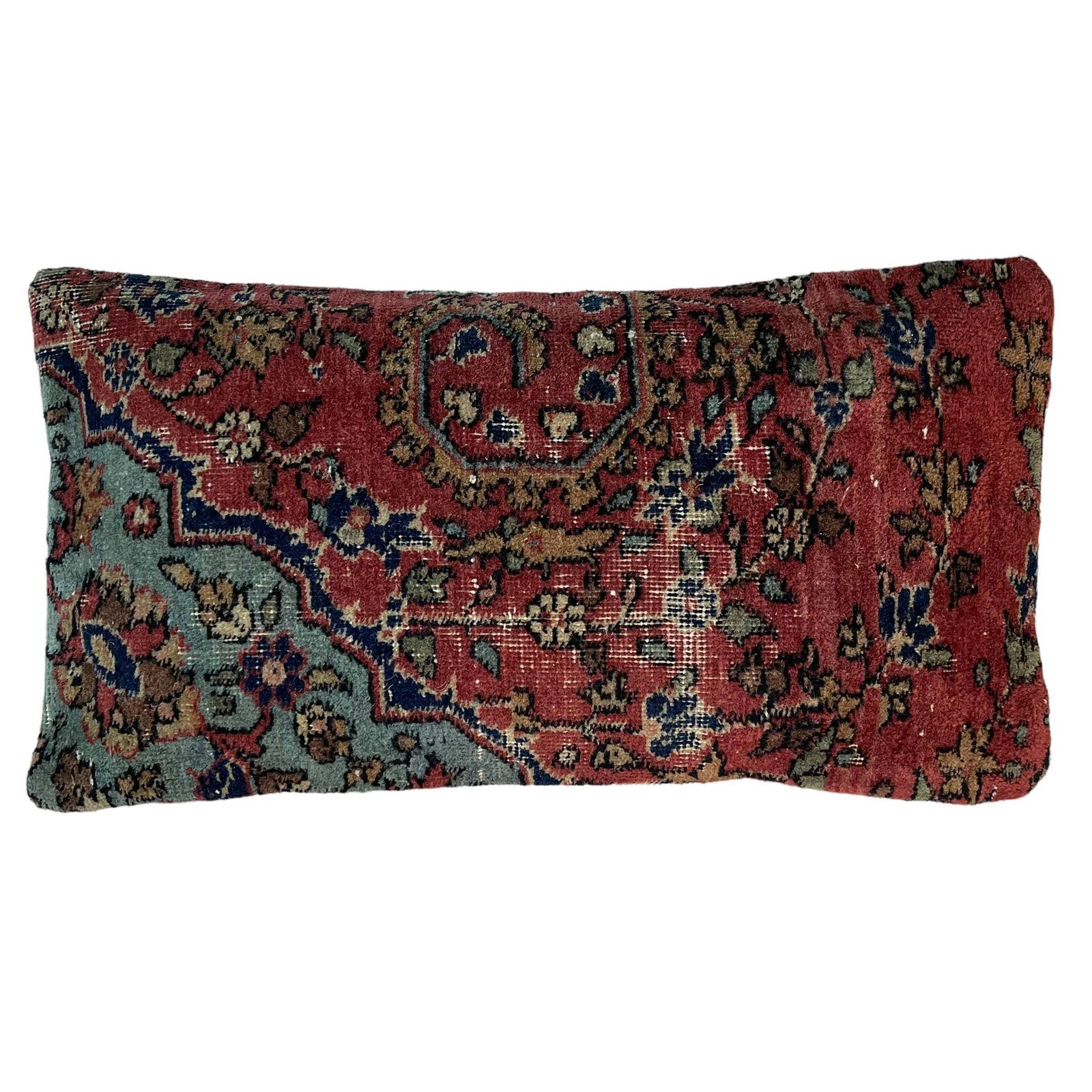 Vintage Hand Made Rug Cushion Cover,  Decorative Rug Pillow Cover, Large Vintage Turkish Rug Cushion Cover photo vinterior