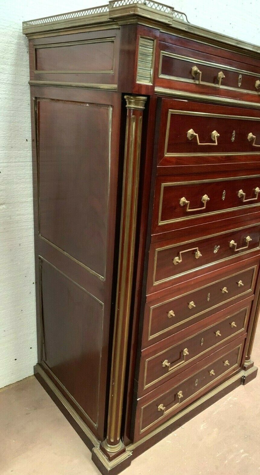 Napoleon III Style Safe Cabinet In Mahogany XX Century photo for sale