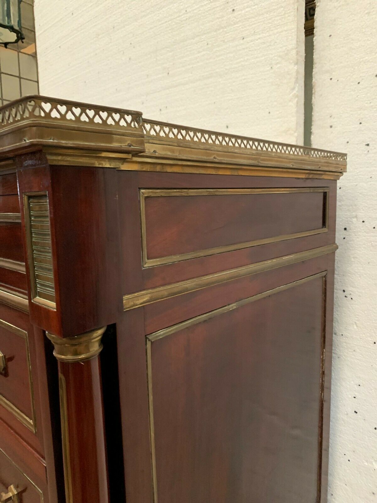 Napoleon III Style Safe Cabinet In Mahogany XX Century photo vintage