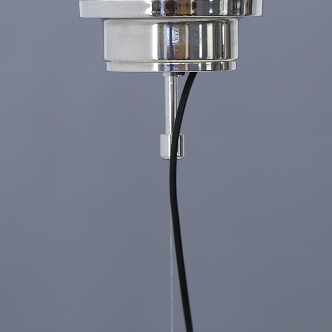 Glass And Chromed Metal Chandelier, 1970s photo Lighting