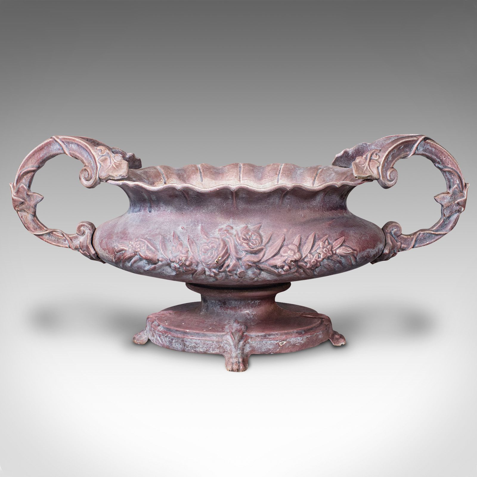 Large Antique Ornamental Planter, English, Cast Iron Jardiniere, 1850 photo furniture