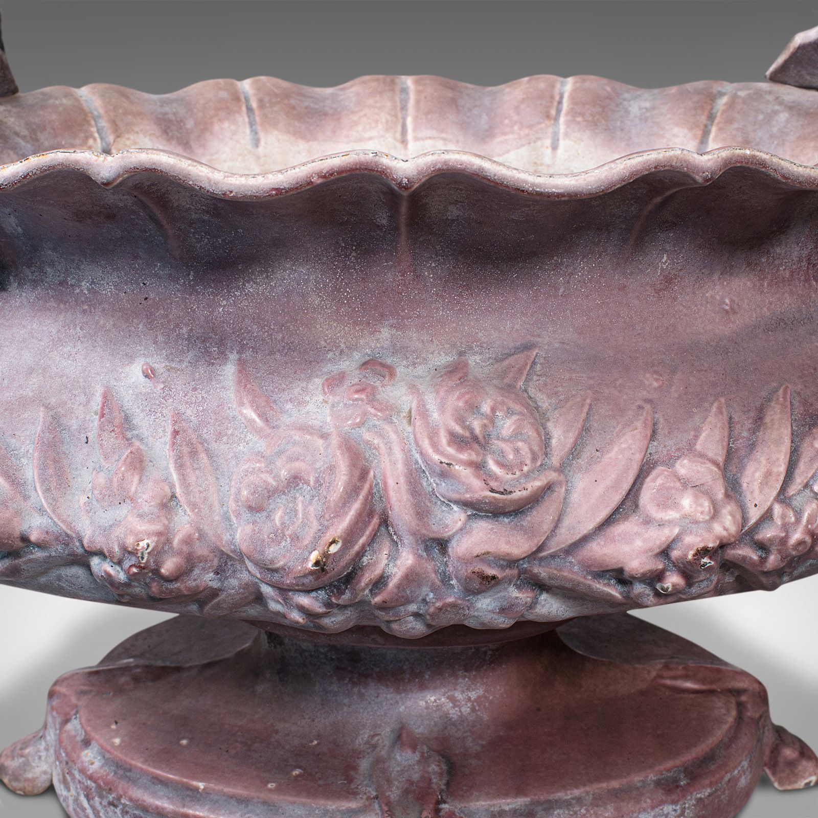 photo for sale Large Antique Ornamental Planter, English, Cast Iron Jardiniere, 1850